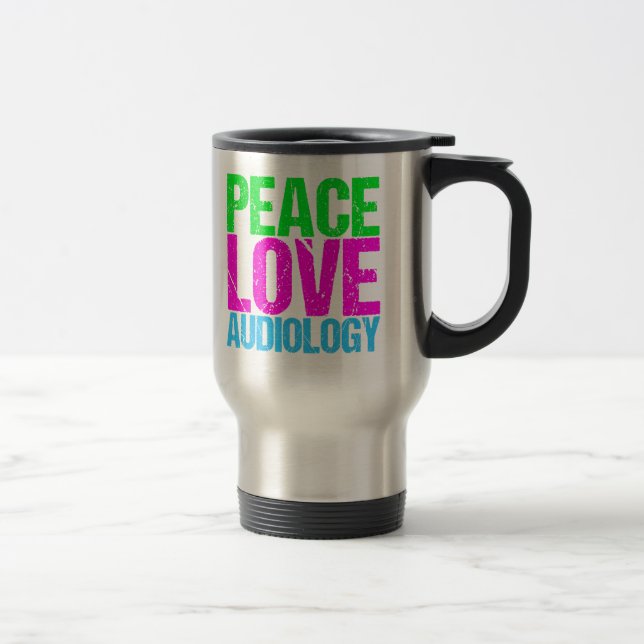 Taza De Viaje Audiología de amor por la paz (Derecha)