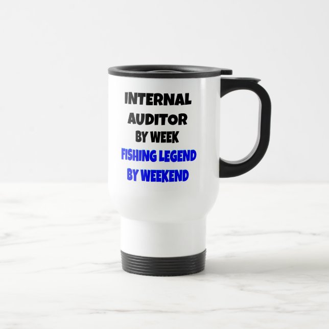 Taza De Viaje Auditor interno Chiste de leyenda de pesca (Derecha)