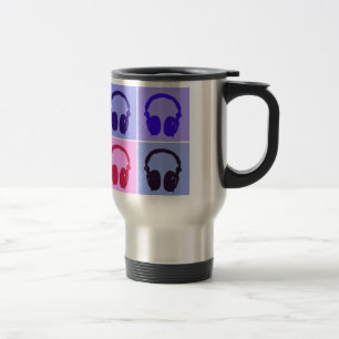 Taza De Viaje Auriculares de arte pop