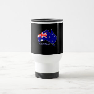 Taza De Viaje Australia Bandera de Australia Mapa Viaje