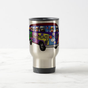 Taza De Viaje Autobús de la Paz del Mono de Calcetín