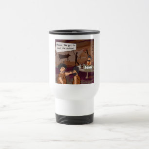 Taza De Viaje Autor Cavernícola Divertido "Conozca al Autor"