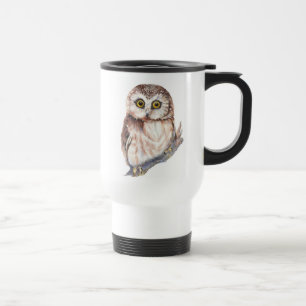 Taza De Viaje Ave acuarela, naturaleza, vida salvaje