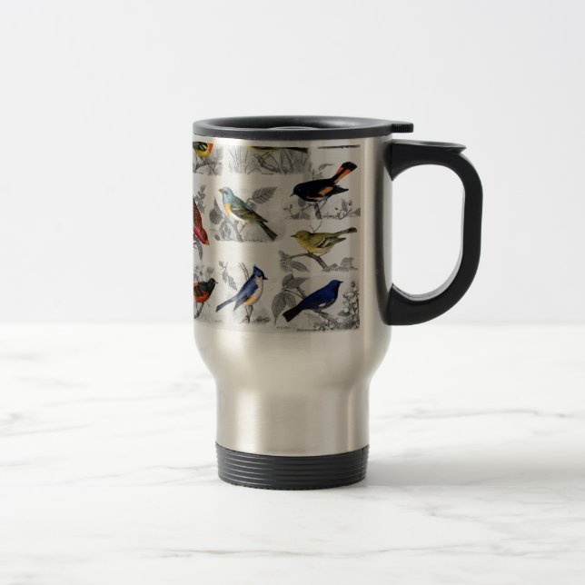 Taza De Viaje Aves Antiguas De Moda (Derecha)