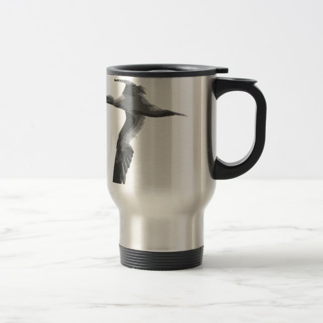 Taza De Viaje Aves marinas abstractas (Derecha)