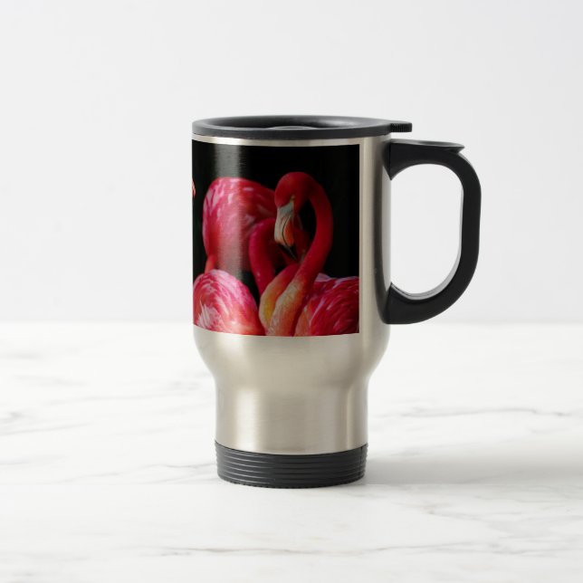 Taza De Viaje Aves rosadas flamingo (Derecha)