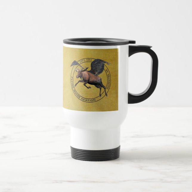 Taza De Viaje Aviación de Moose Volador (Derecha)