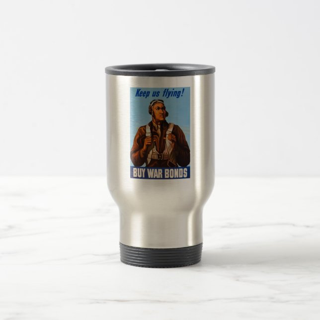 Taza De Viaje Aviadores afroamericanos luchan contra pilotos de  (Centro)