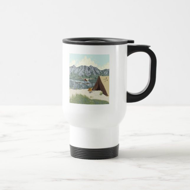 Taza De Viaje Avión Y Viajes De Pesca De Alaska Bush (Derecha)