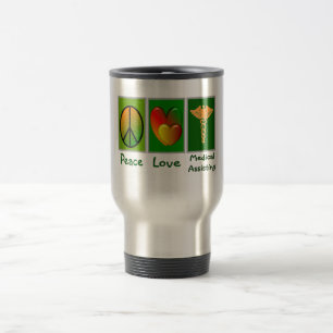 Taza De Viaje Ayuda médica del amor de la paz