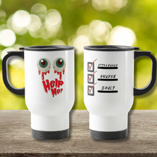 Taza De Viaje Ayúdame Ojos de Zombie de Halloween para Maestros