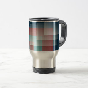 Taza De Viaje azul burdeos verde azulado