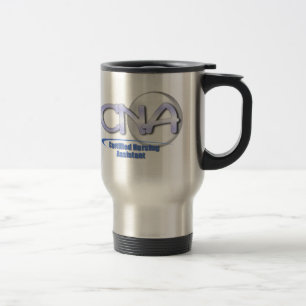 TAZA DE VIAJE AZUL DE DIVERSIÓN DE CNA - AYUDANTE DE ENFERMERÍ