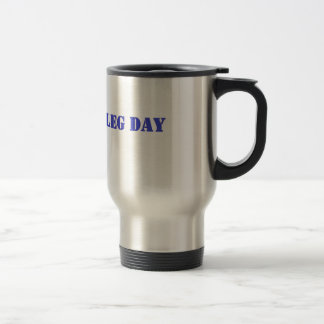 Taza De Viaje azul del día de la pierna