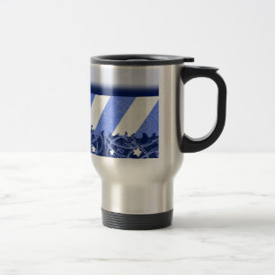 Taza De Viaje Azul del invierno