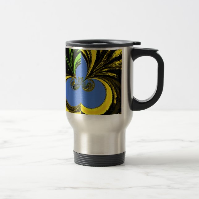 Taza De Viaje Azul dorado (Derecha)