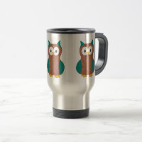 Azul marrón Lechuza Ojos Personalizado Pájaro