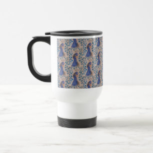 Taza De Viaje Azul pavo real
