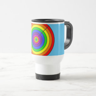 Taza De Viaje Azul y arco iris