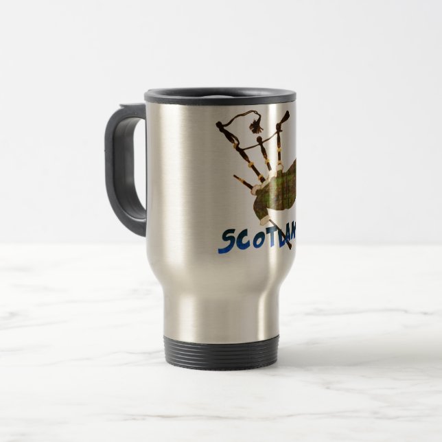 Taza De Viaje Bagpipes de Escocia (Anverso izquierdo)