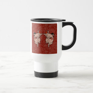 Taza De Viaje Bailando con danza de antigüedades de cerdo