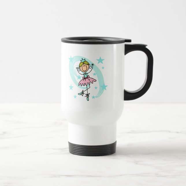 Taza De Viaje Bailarín de ballet - camisetas y regalos rubios (Derecha)
