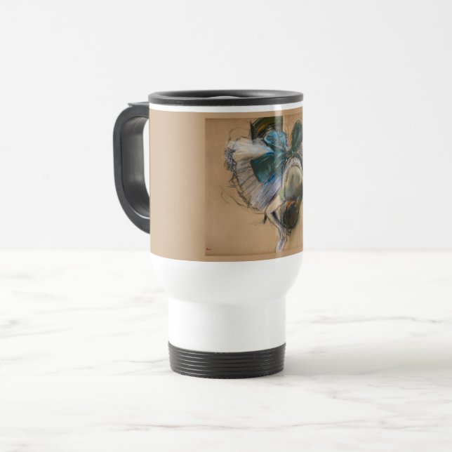 Taza De Viaje Bailarina ajustando su zapatilla - Edgar Degas - c (Anverso izquierdo)