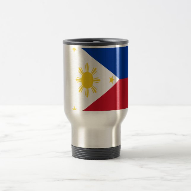 Taza De Viaje ¡Bajo costo! Bandera de Filipinas (Centro)
