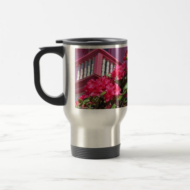 Taza De Viaje Balcón Primavera Rosa - Viñedo de Martha (Izquierda)