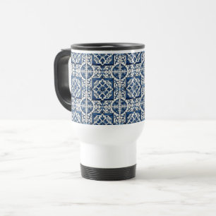 Taza De Viaje Baldosas mediterráneas, portuguesas, azulejo, mall