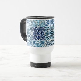 Taza De Viaje Baldosas mediterráneas, portuguesas, azulejo, mall