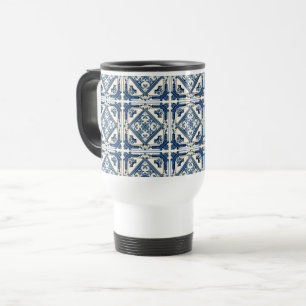 Taza De Viaje Baldosas mediterráneas, portuguesas, azulejo, mall