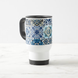 Taza De Viaje Baldosas mediterráneas, portuguesas, azulejo, mall