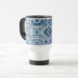 Taza De Viaje Baldosas mediterráneas, portuguesas, azulejo, mall
