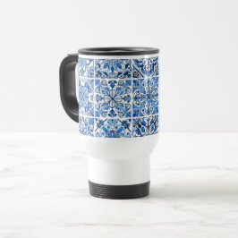 Taza De Viaje Baldosas mediterráneas, portuguesas, azulejo, mall
