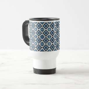 Taza De Viaje Baldosas mediterráneas, portuguesas, azulejo, mall