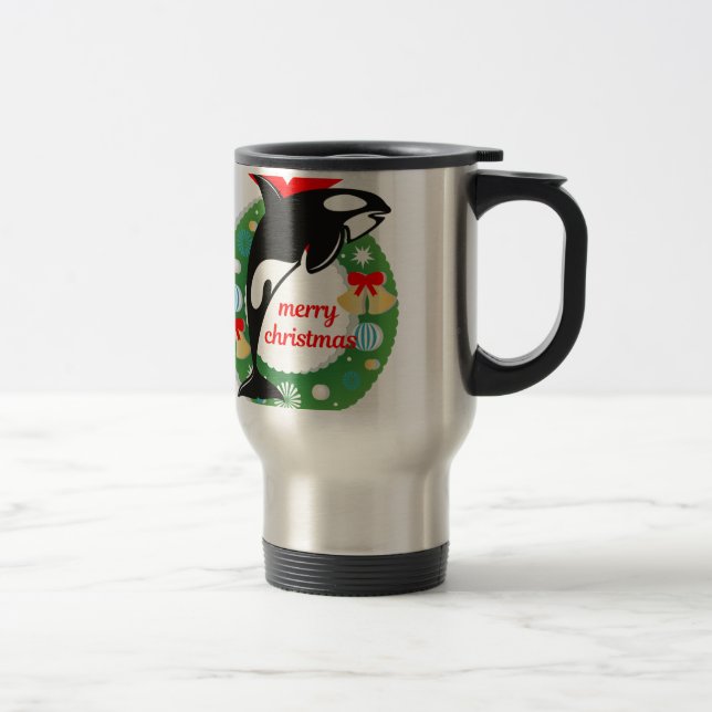 Taza De Viaje ballena asesina de navidad (Derecha)