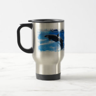 Taza De Viaje Ballena de salto de la orca