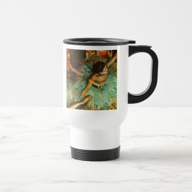 Taza De Viaje Ballerina Dance Green Dancer Edger Degas Painting (Derecha)