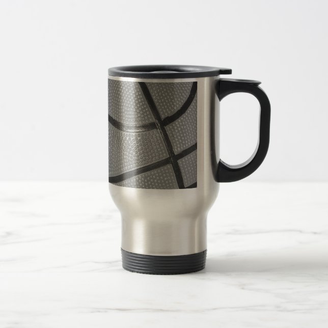Taza De Viaje Baloncesto blanco y negro (Derecha)