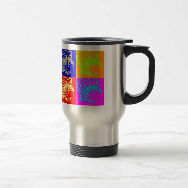 Taza De Viaje Baloncesto de arte pop (Derecha)