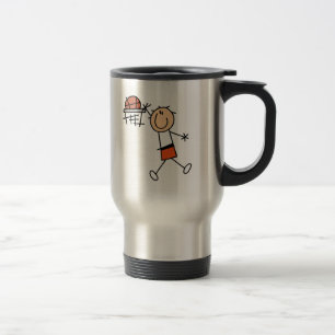 Taza De Viaje Baloncesto Slam Dunk Camisetas y regalos naranjas