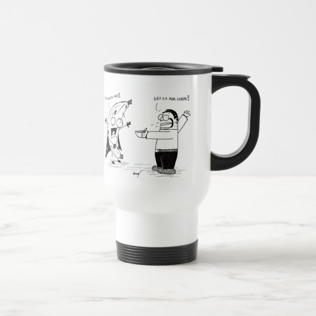 Taza De Viaje Banana Man Funny Personalizado Travel Mug (Derecha)