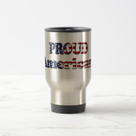 Taza De Viaje Banda de viajes patriótica del orgullo americano