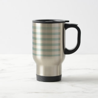 Taza De Viaje Banda horizontal azul y blanca