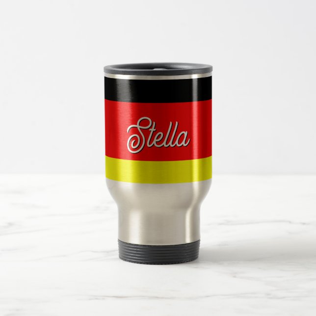 Taza De Viaje Bandera alemana personalizada (Centro)