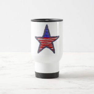 Taza De Viaje Bandera americana brillo estrella