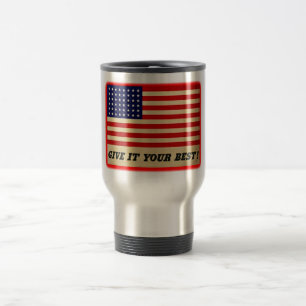 Taza De Viaje Bandera Americana de Viajes Mug - ¡Dale lo mejor q