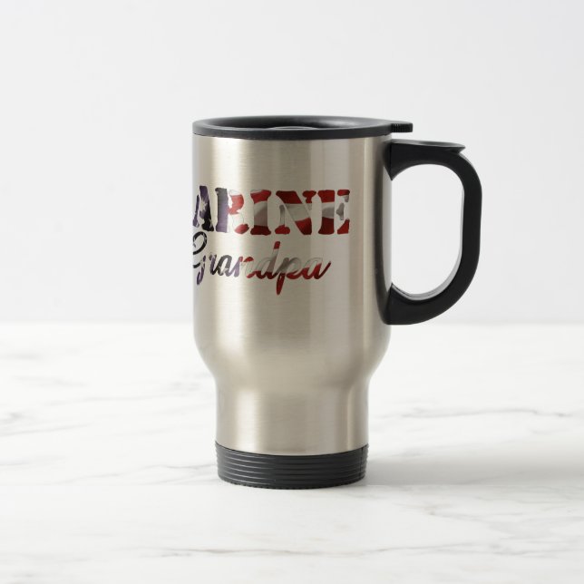 Taza De Viaje Bandera americana del abuelo marino (Derecha)