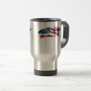 Taza De Viaje Bandera americana del movimiento patriótico del